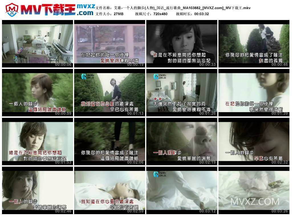 艾歌-一个人的脚步(人物)_国语_流行歌曲_MA103882